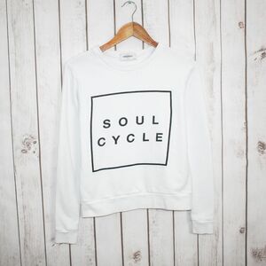 SOULCYCLE Fleece Crew Sweatshirt Sweater White Size XS